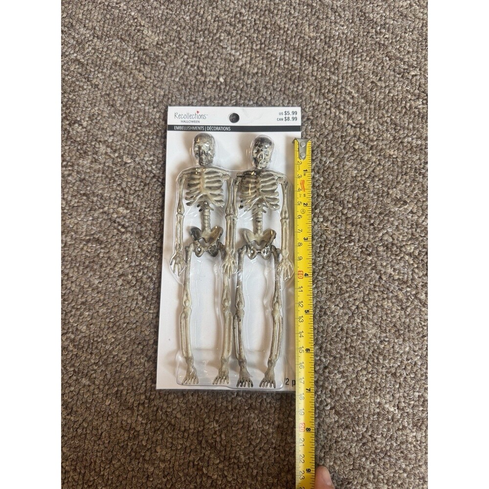 Recollections Halloween Skeleton Embellishment Figurines NWT Set of 2